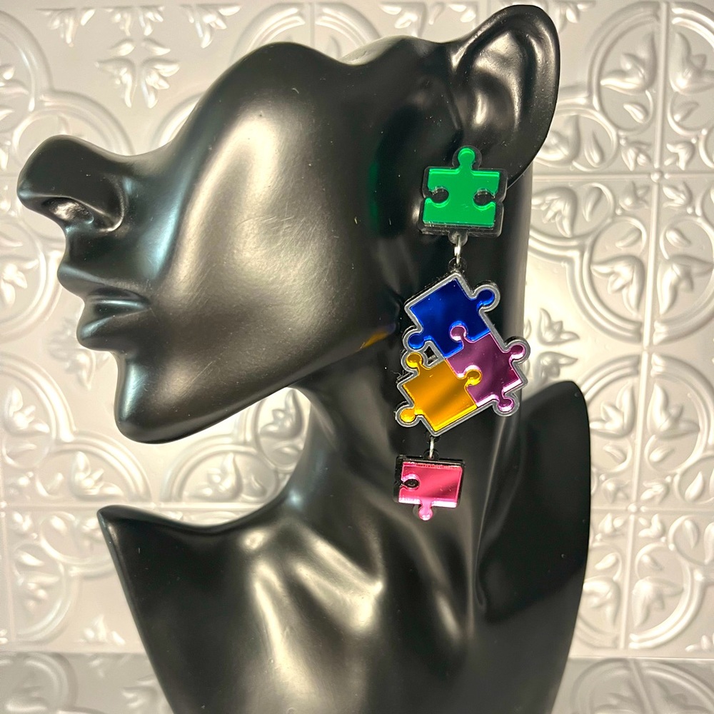 Jigsaw 🧩 Puzzle Earrings